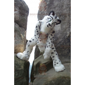 White and Black Cheetah BIGGYMONKEY™ Mascot Costume –