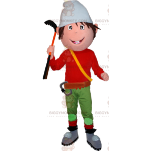 Costume de mascotte BIGGYMONKEY™ de lutin de nain d'alpiniste -