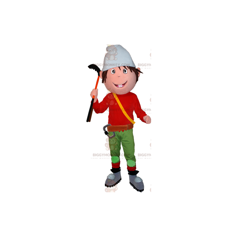 Traje de mascote de duende anão alpinista BIGGYMONKEY™ –