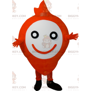 Costume de mascotte BIGGYMONKEY™ de bonhomme orange et blanc