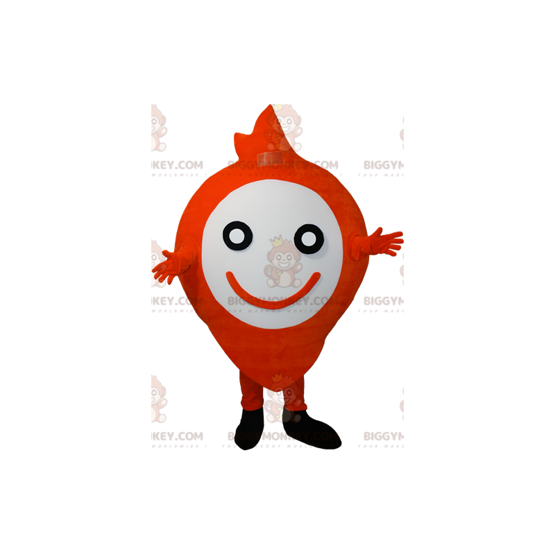 Costume de mascotte BIGGYMONKEY™ de bonhomme orange et blanc