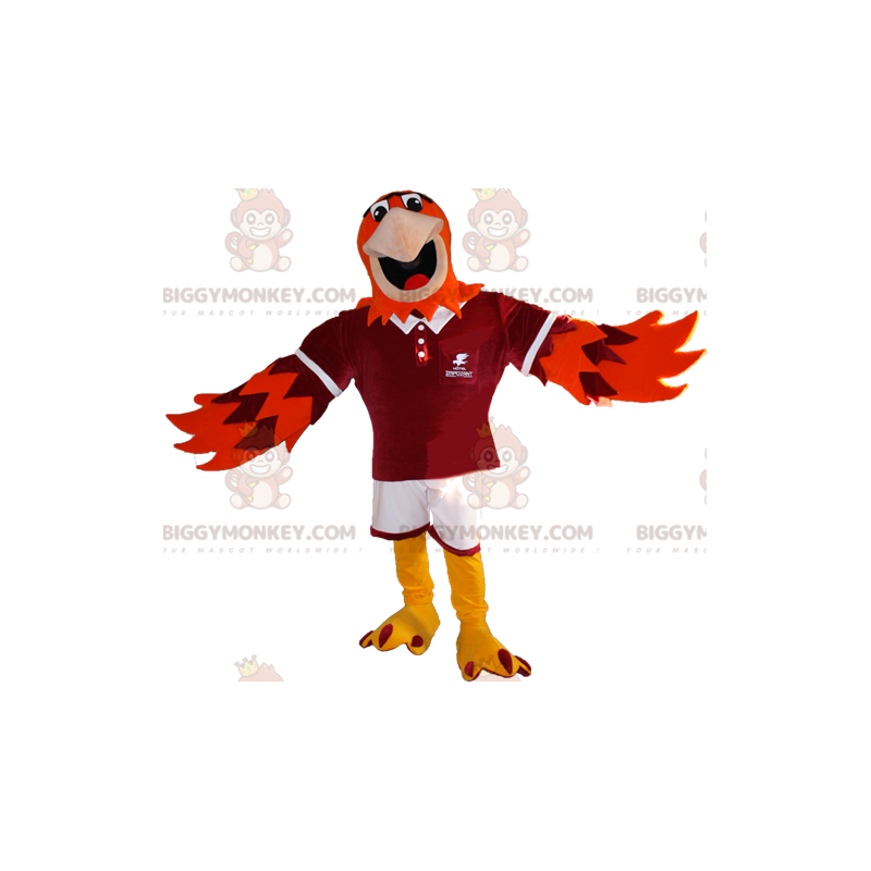 Orange and Purple Eagle BIGGYMONKEY™ Mascot Costume In