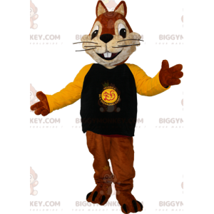 Kostium maskotki BIGGYMONKEY™ Brązowo-beżowa wiewiórka z