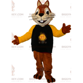 BIGGYMONKEY™ Mascot Costume Brown and Beige Squirrel with