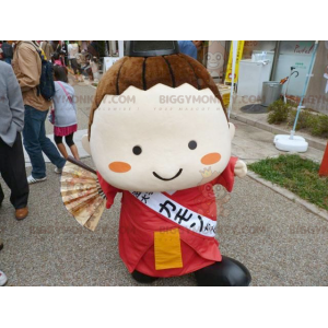 Asiatisk kvinna japansk flicka BIGGYMONKEY™ maskotdräkt -