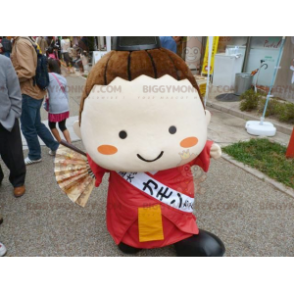 Aziatische vrouw Japans meisje BIGGYMONKEY™ mascottekostuum -
