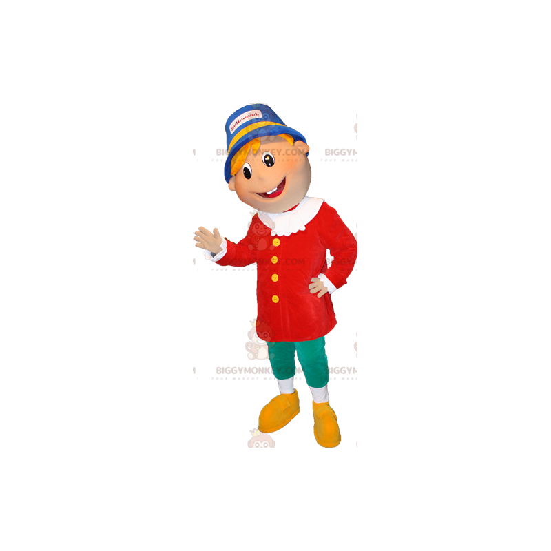 Disfraz de mascota BIGGYMONKEY™ Niño rubio con atuendo colorido
