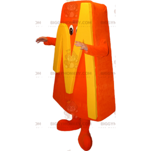 BIGGYMONKEY™ Costume da mascotte da uomo arancione con lettera