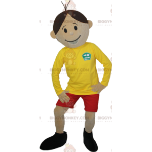 Traje de mascote de menino marrom BIGGYMONKEY™ em roupas