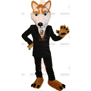 Costume de mascotte BIGGYMONKEY™ de renard orange et blanc