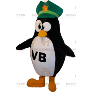 Costume de mascotte BIGGYMONKEY™ de pingouin noir et blanc avec