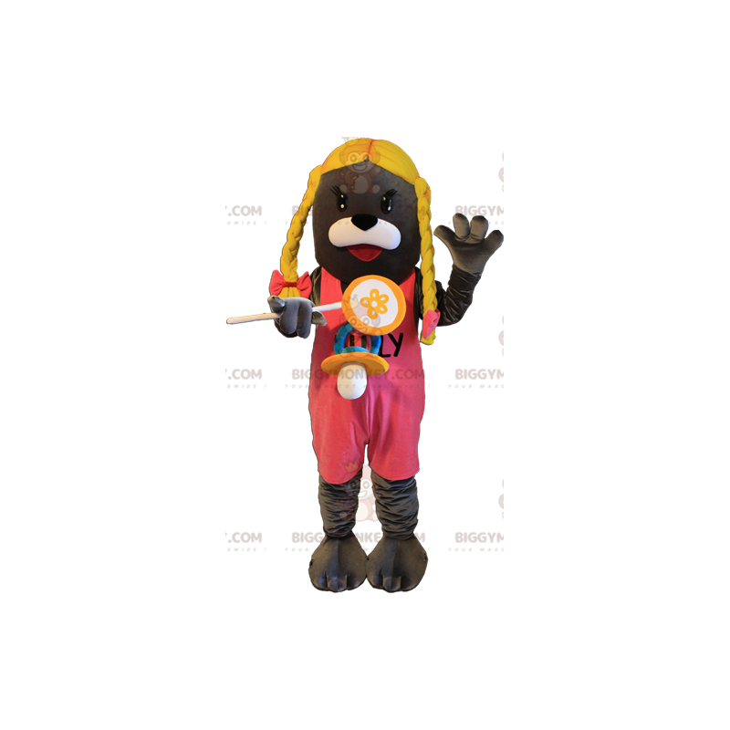 BIGGYMONKEY™ Costume da mascotte Lontra grigia Leone marino con