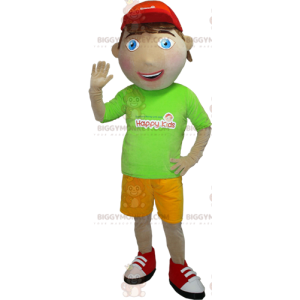 Costume de mascotte BIGGYMONKEY™ de jeune garçon avec une tenue