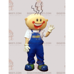 Traje de mascote de menino sorridente BIGGYMONKEY™ com macacão