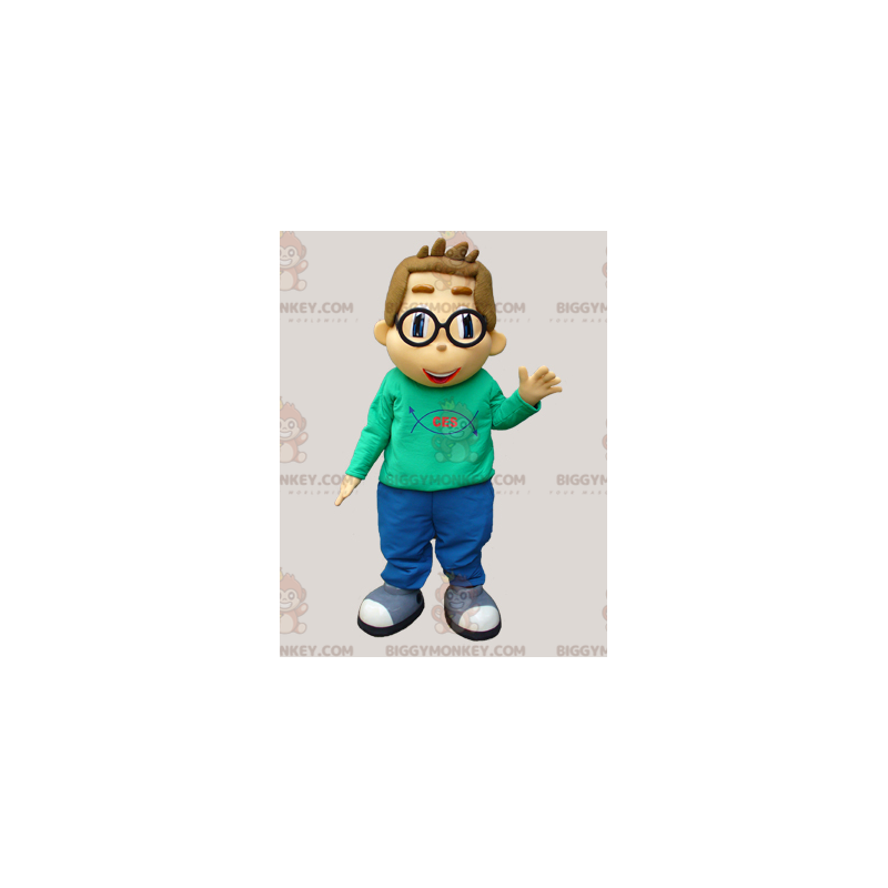Computer Scientist Nerd Schoolboy BIGGYMONKEY™ Mascot Costume –