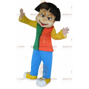 Costume da mascotte BIGGYMONKEY™ per ragazza marrone vestito