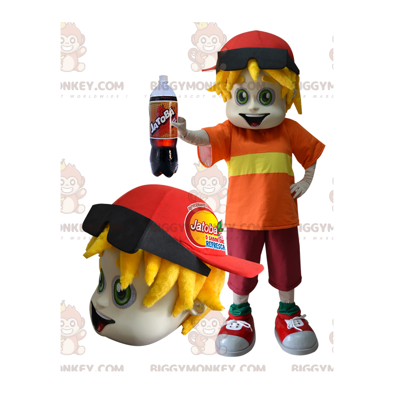 BIGGYMONKEY™-mascottekostuum voor tieners met dreadlocks en