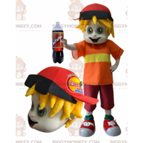 Teenager BIGGYMONKEY™ Mascot Costume with Dreadlocks and