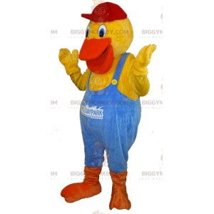 Costume de mascotte BIGGYMONKEY™ de canard jaune et orange