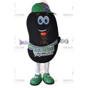 Giant Black Bean BIGGYMONKEY™ Mascot Costume. Bean BIGGYMONKEY™