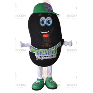 Giant Black Bean BIGGYMONKEY™ maskotdräkt. Bean BIGGYMONKEY™