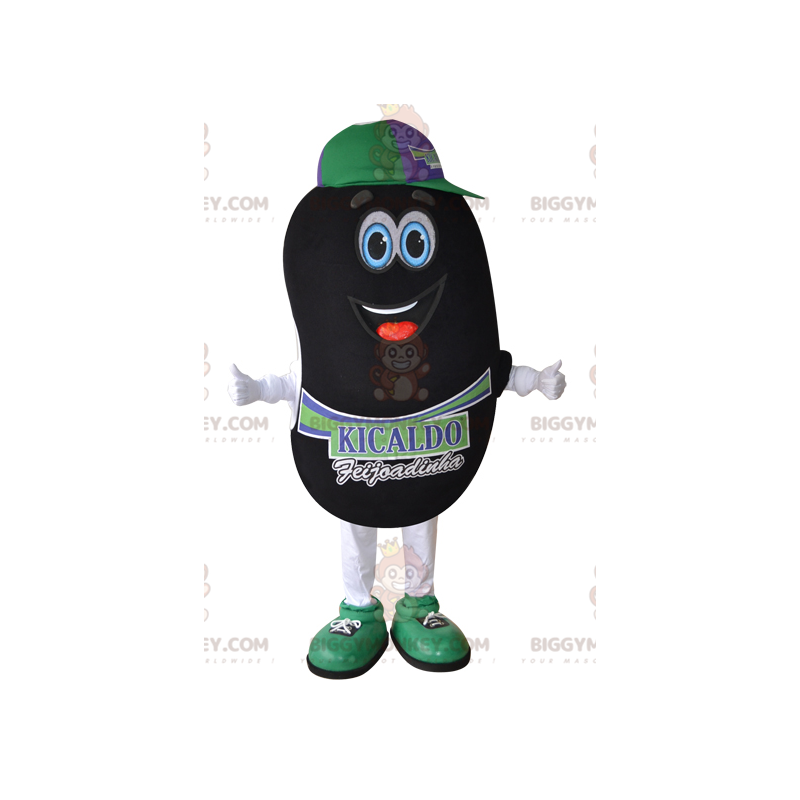 Giant Black Bean BIGGYMONKEY™ maskotkostume. Bean BIGGYMONKEY™