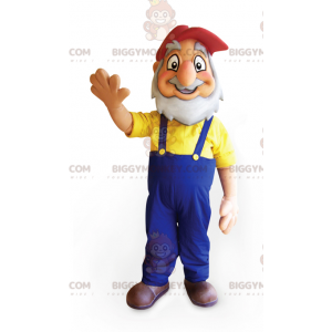 Costume de mascotte BIGGYMONKEY™ de fermier de papy barbu avec