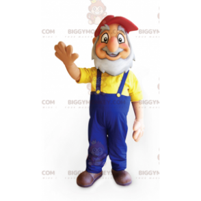 Traje de mascote de vovô barbudo agricultor BIGGYMONKEY™ com