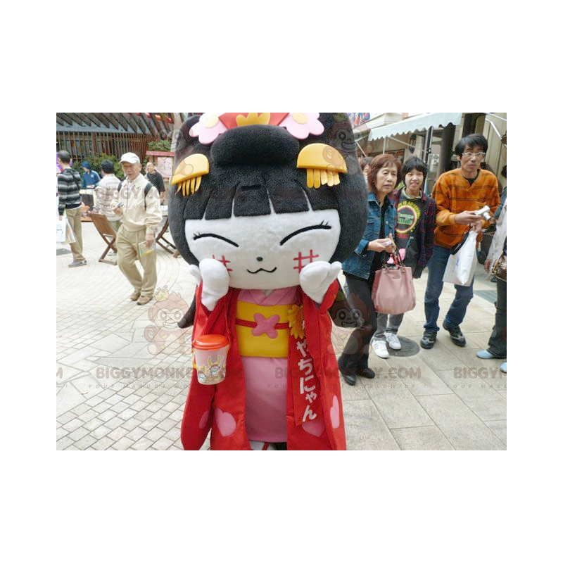 Aziatische vrouw Chinees meisje BIGGYMONKEY™ mascottekostuum -