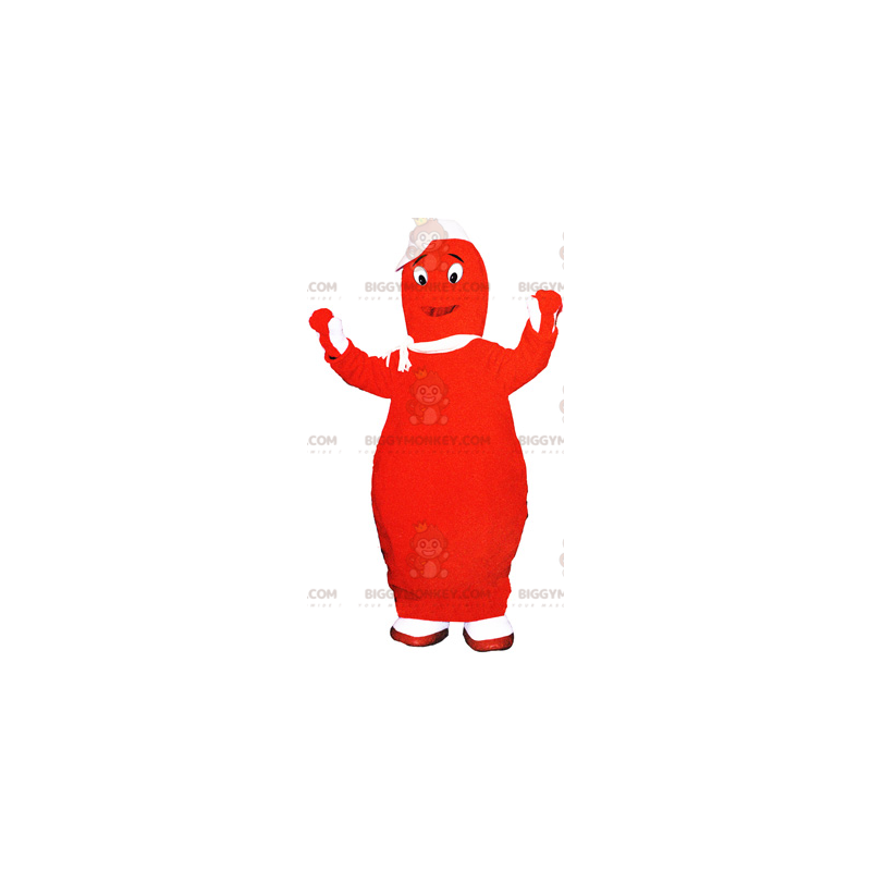 Costume de mascotte BIGGYMONKEY™ de Barbapapa rouge. Costume de