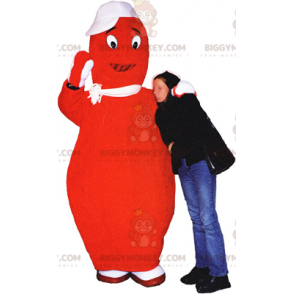 Rød Barbapapa BIGGYMONKEY™ maskotkostume. Kæmpe bowlingnål