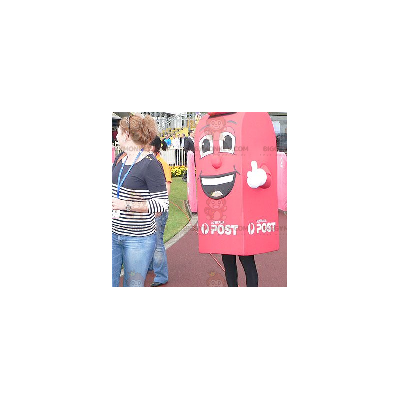 Smiling Giant Red Mailbox BIGGYMONKEY™ Mascot Costume -