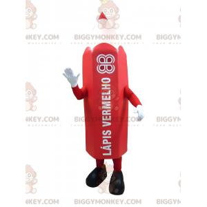 Disfraz de mascota Lápiz rojo gigante BIGGYMONKEY™. Disfraz de