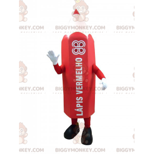 Traje de mascote gigante de lápis vermelho BIGGYMONKEY™.