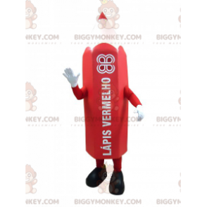 Giant Red Pencil BIGGYMONKEY™ Mascot Costume. Pen BIGGYMONKEY™