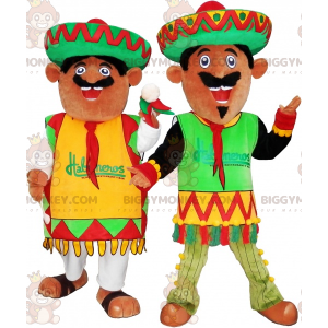 mexicanske BIGGYMONKEY™s maskot klædt i traditionelle outfits -