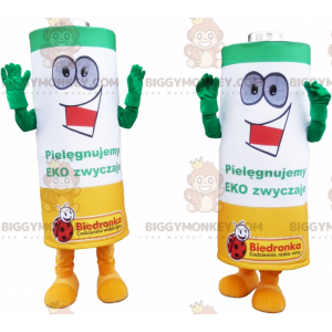 BIGGYMONKEY's mascotte van groene, gele en witte elektrische