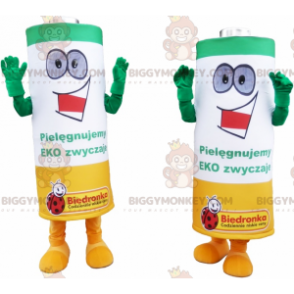 BIGGYMONKEY's mascotte van groene, gele en witte elektrische