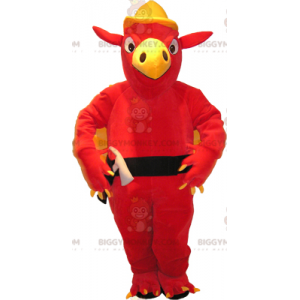 BIGGYMONKEY™ Maskottchen-Kostüm Roter Geier-Vogel im