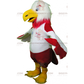 Traje de mascote BIGGYMONKEY™ Red e White Eagle Sportswear –