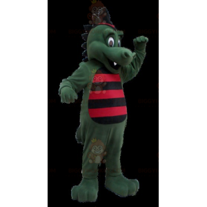 BIGGYMONKEY™ Costume da mascotte da dinosauro coccodrillo verde