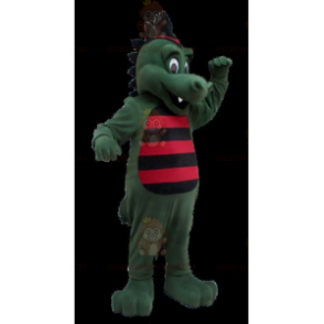 BIGGYMONKEY™ Costume da mascotte da dinosauro coccodrillo verde