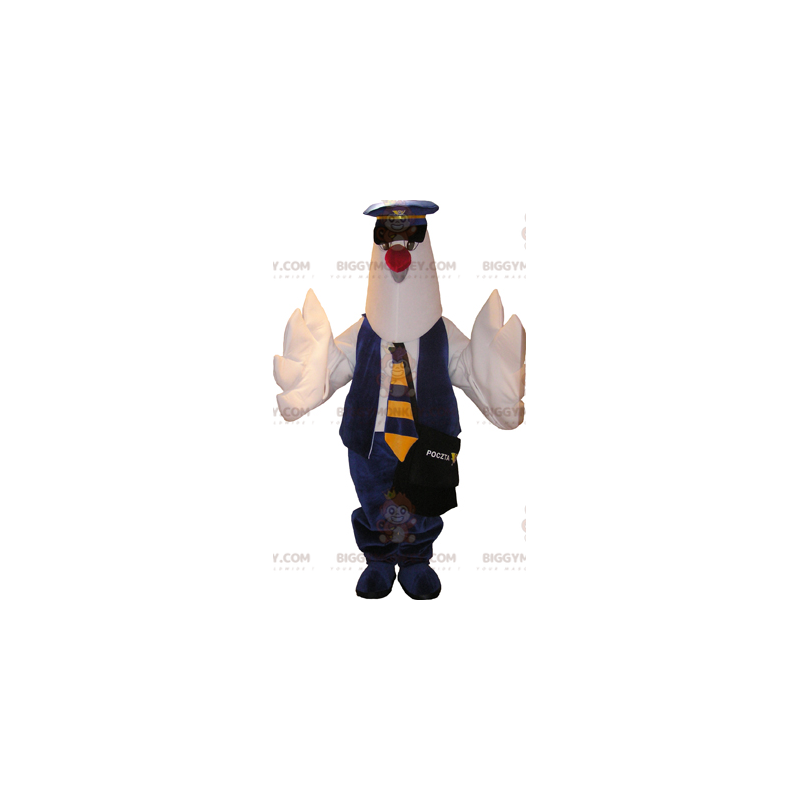 Costume de mascotte BIGGYMONKEY™ d'oiseau blanc de pigeon