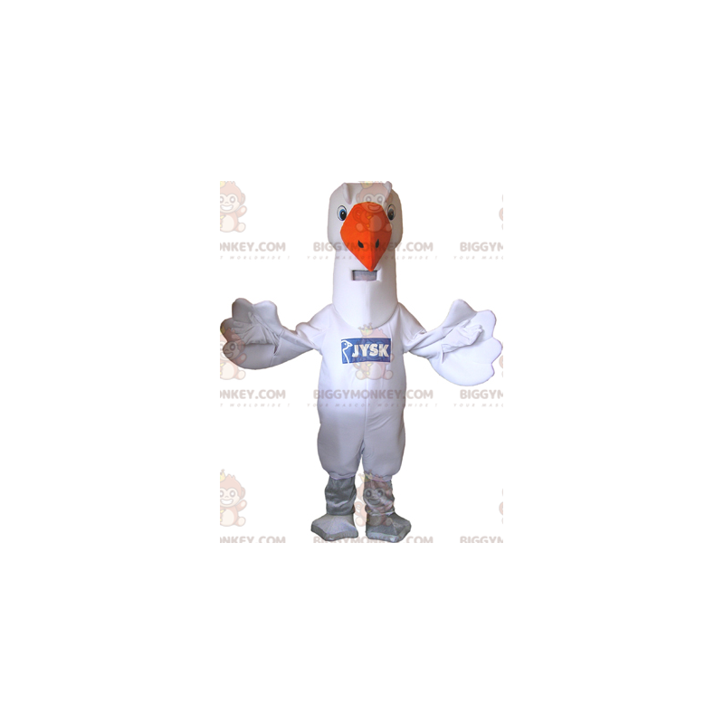 Costume de mascotte BIGGYMONKEY™ de goéland de mouette géante -