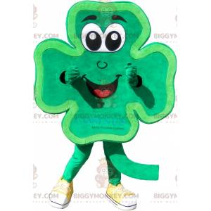 Lächelndes grünes 4-blättriges Kleeblatt BIGGYMONKEY™