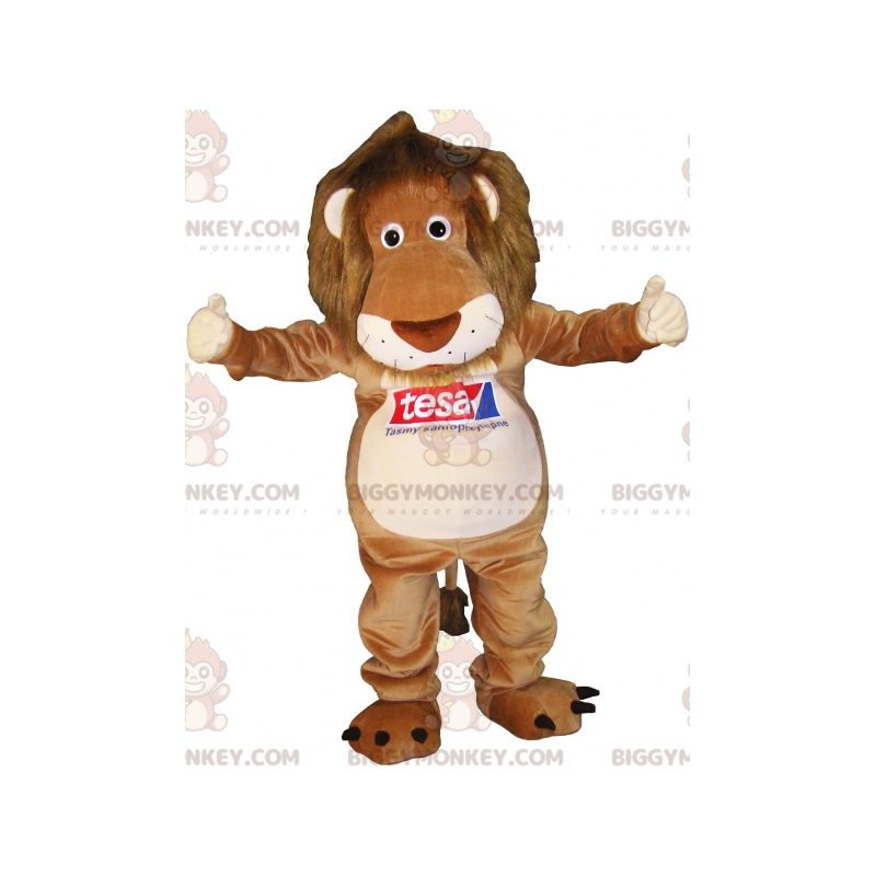 BIGGYMONKEY™ Mascottekostuum Bruine en bruine tijger met harige