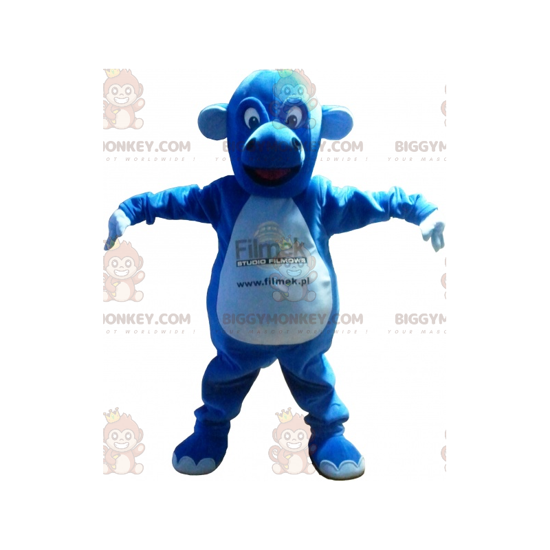 Cute Plump Dragon Blue Creature BIGGYMONKEY™ Mascot Costume -