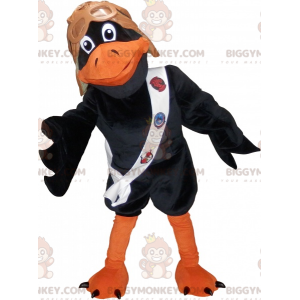 Zwart en oranje Raven BIGGYMONKEY™ mascottekostuum met