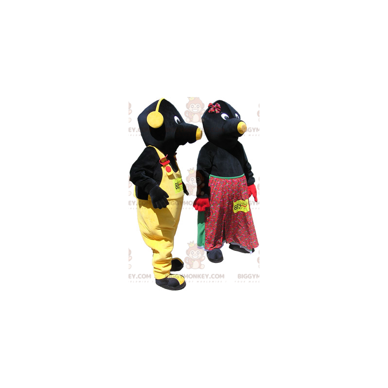 BIGGYMONKEY™s mascot: couple of black and yellow moles -