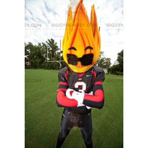 Flame BIGGYMONKEY™ maskotkostume med solbriller -